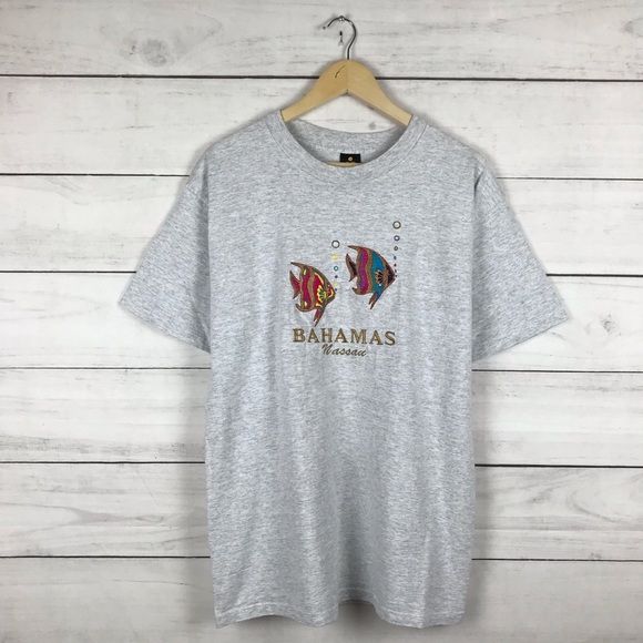 Vintage Other - Vintage 1990s Bahamas Fish Embroidered T-Shirt